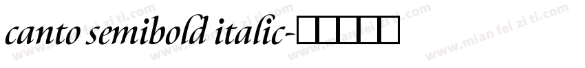 canto semibold italic字体转换